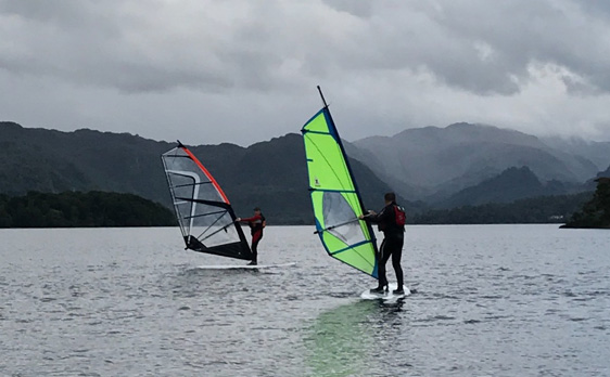 Windsurfing on Derwent Water