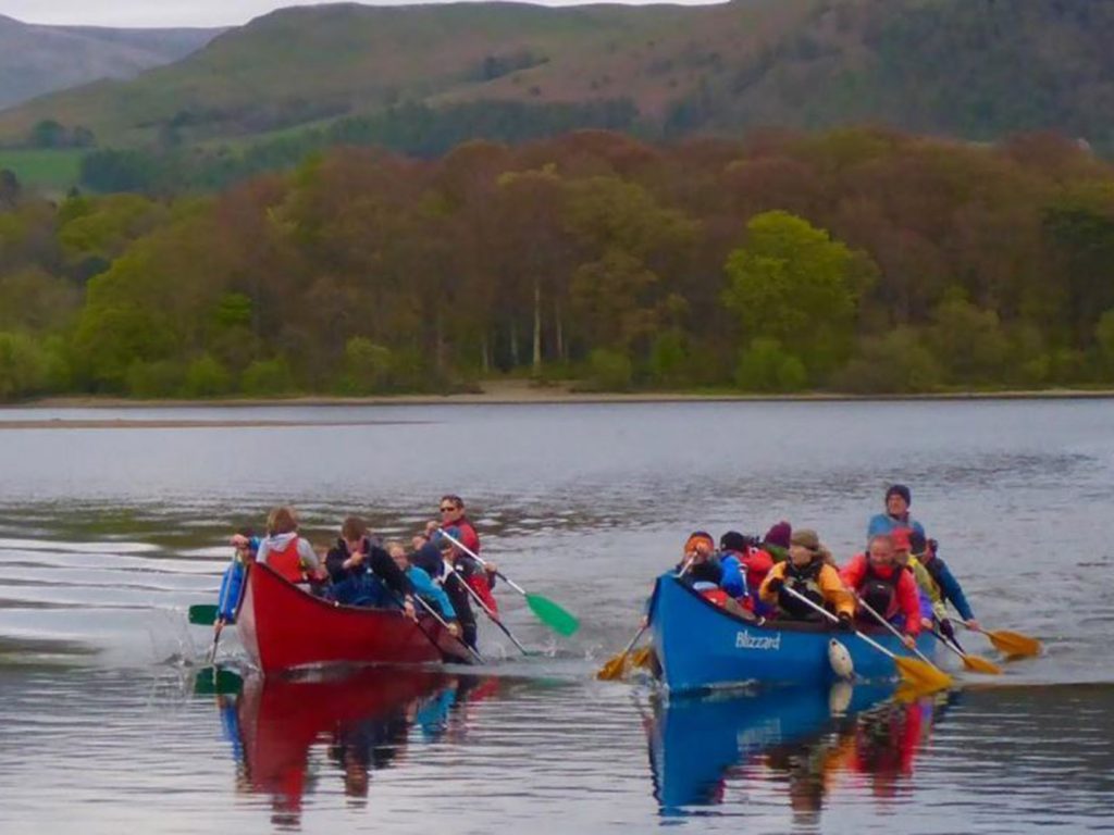 Group Canoe on Derwent Water Group Canoe on Derwent Water