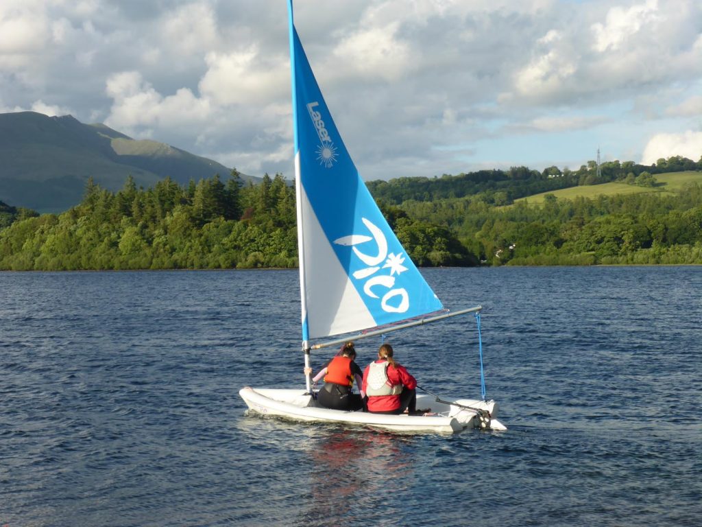 Windsurfing on Derwent Water Windsurfing on Derwent Water